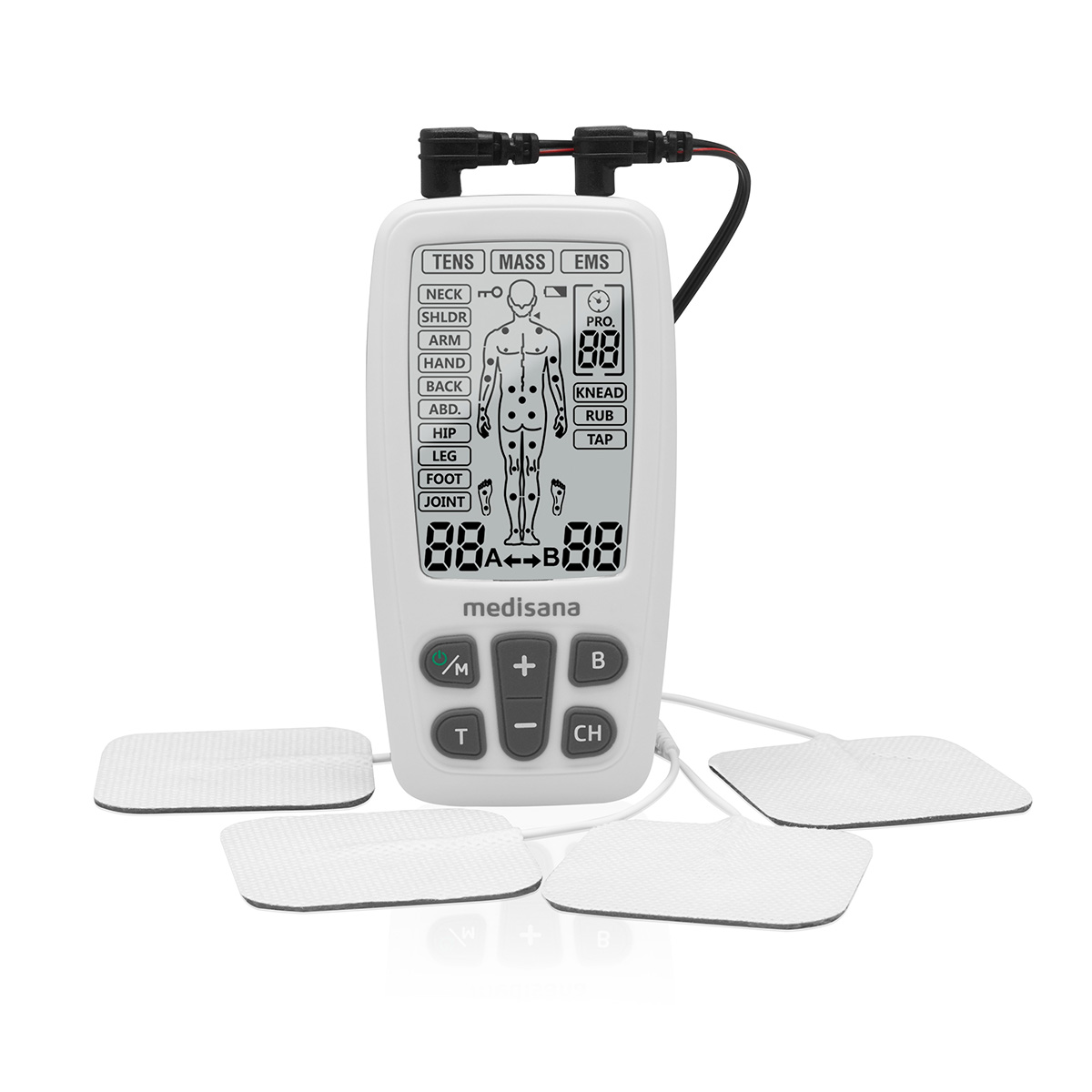 Modern TENS and EMS device for electrical pain treatment